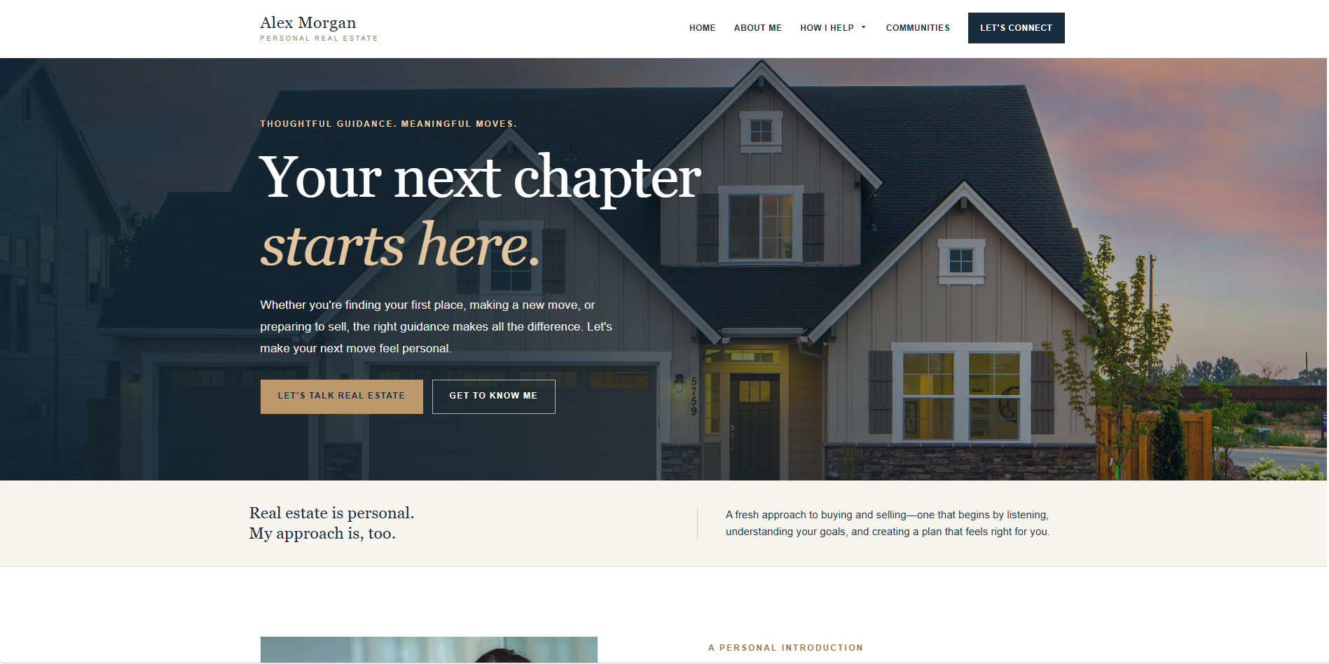 Real website design example created with Elavix Website Builder